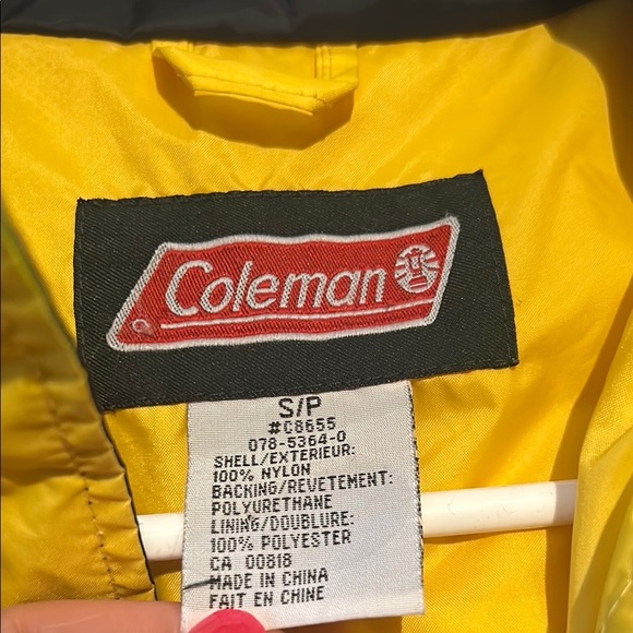 Coleman Yellow and Black Raincoat with Water-Resistant Material - Picture 2 of 16